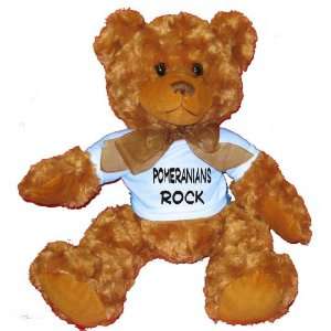  Pomeranians Rock Plush Teddy Bear with BLUE T Shirt Toys 