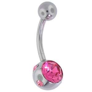  Pink Tiffany Jeweled Belly Button Rings Jewelry