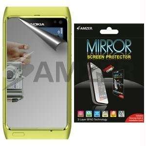  New Amzer Mirror Screen Protector with Cleaning Cloth For Nokia N8 