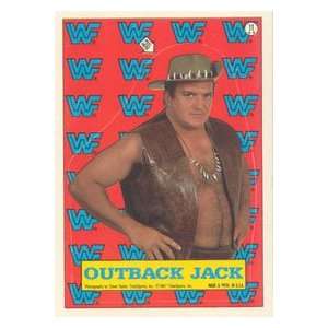   Wrestling Stars Sticker Card #11  Outback Jack