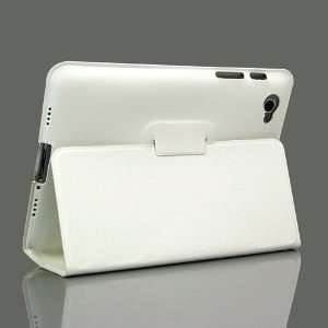 ZuGadgets White / Leather Stand Case for Galaxy Tab GT P6800 / Galaxy 