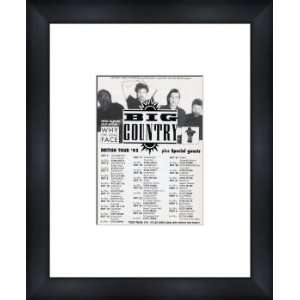  BIG COUNTRY UK Tour 1995   Custom Framed Original Ad   Framed Music 