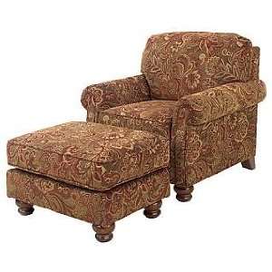   Traditional Accent Chair in Spice Fabric 793 27