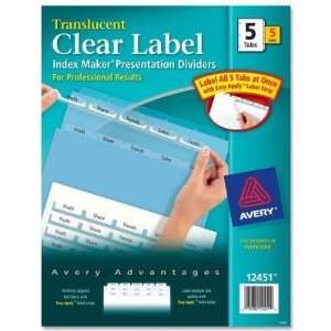  Avery Index Maker Easy Apply Clear Label Divider Office 