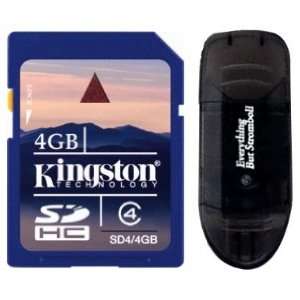 Kingston 8 GB (4GB x2  8GB) SD HC Class 4 SDHC Flash Memory Card with 