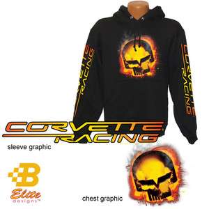 Corvette Racing Burning Jake Hoodie sweatshirt NEW GM Licensed Mens S 