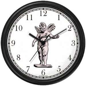 Angel Statue Wall Clock by WatchBuddy Timepieces (White Frame)  