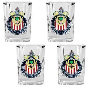   Club Deportivo Chivas USA 4pc Square Shot Glass Set