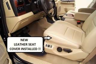 02 07 Ford F250 F350 Excursion Lariat Leather Driver Side Bottom Seat 