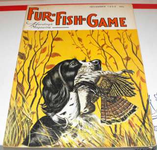 HARDINGS MAGAZINE FUR FISH GAME THE PLURAL OF GROUSE NOV. 1968  