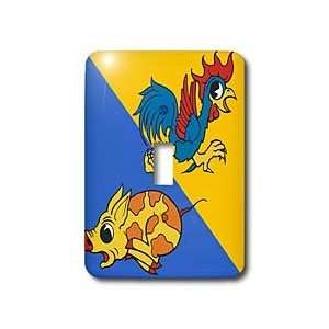 TNMGraphics Animals   Running Rooster and Pig   Light Switch Covers 