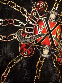 Men XVR Unlimited Tee Chains Of Hell Xtra Life Skull XL  