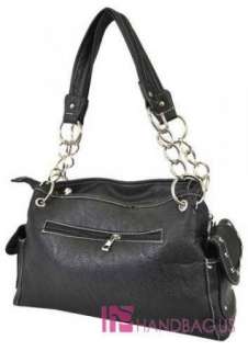 Pachwork Rhinestone FLEUR DE LIS Pocket Tote Bag Purse Handbag Wallet 