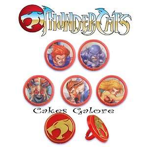 Thundercats Cake Cupcake Ring Decoration Toppers Party Favors 12 