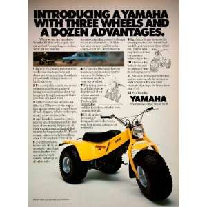 1980 Ad Yamaha Three Wheeler Recreational Vehicle Tri Moto 