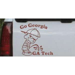  Go Georgia Pee On GA Tech Car Window Wall Laptop Decal 