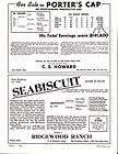 seabiscuit 1946 stud fee original add horse racing returns not 