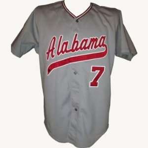  #7 Alabama Game Used Grey Baseball Jersey (Size 46 