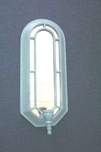 VINTAGE HOME INTERIOR CATHEDRAL SCONCE W MIRROR BLUE  