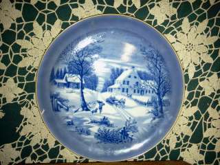   Courier & Ives The Homestead in Winter Collector Plate  