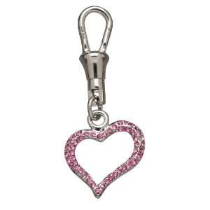  Doggles Collar Charm   Open Pink Heart