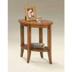  2320070 Heritage Oval Accent Table with Olive Ash Burl Top Baby