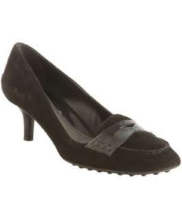 Tods black suede Tacco low heel pumps  