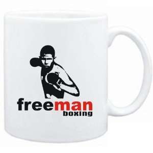    Mug White  FREE MAN  Boxing  Sports