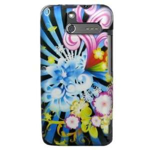 Snap on Hard Plastic RUBBERIZED With NEON FLORAL Design Cover Sleeve 