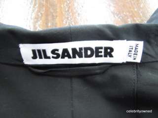 Jil Sander Black Long Sleee Hidden Button Thin Blazer40  