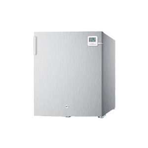 Summit Compact Stainless Steel All Refrigerator w/ Lock, Internal Fan 