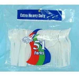  51 Piece Plastic Forks heavy Duty Case Pack 48 Kitchen 