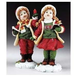  14 Caroling Girl Table Top Figurine Christmas Decoration 
