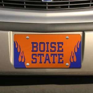  NCAA Boise State Broncos Orange Mirrored Flame License 