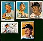 mickey mantle 1952 311 topps rookie 1951 bowman 1954 red