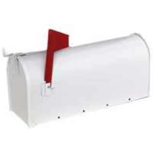   Fully Assembled Smooth Body Rural Mailbox, White 045081100126  