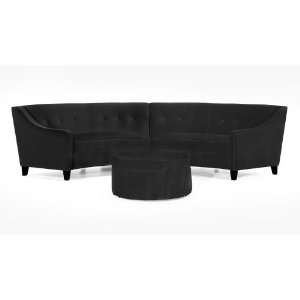  3pc Contemporary Modern Sectional Fabric Sofa Set, AR BEL 