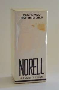 Vintage Norell Perfume Bathing Bath Oil Sealed 4 fl oz  