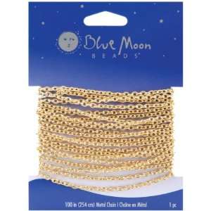  Blue Moon Fine Cable Chain 100 1/Pkg Gold   658611 Patio 