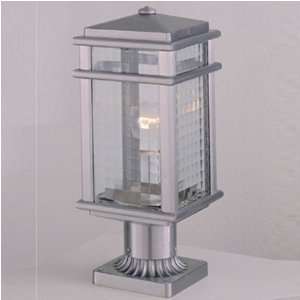   Mid Size Pier or Post Lantern in Brushed Aluminum