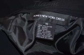 JONES NEW YORK HALTER RUCHED MID CALF BLACK DRESS WOMEN SZ 10  