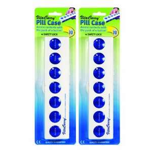   Pill Organizer, Two Locking Push Button Pill Cases 