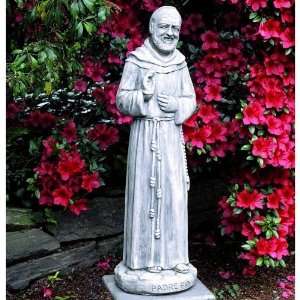  Campania Padre Pio Garden Statue, Greystone Patio, Lawn 