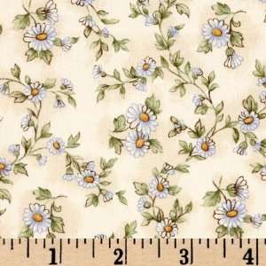  45 Wide Sweet Daisy May Daisies On A Vine Blue Fabric By 