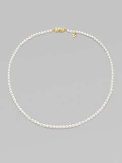 Mikimoto   4mm White Cultured Pearls & 18K Yellow Gold Choker