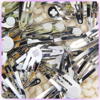 Wholesale 50 Hairpin hair Clips Snap Barrettes Glue Pad  