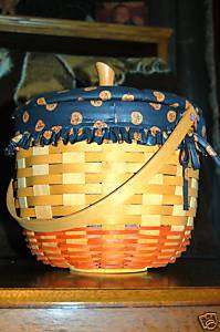 Longaberger Large Hostess Pumpkin Basket Combo Signed 2  