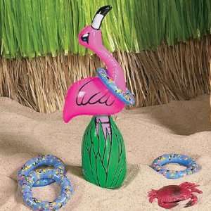  Flamingo Ring Toss Game   5 pc Set Toys & Games
