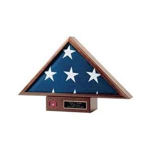  Personalized Flag Display Case And Pedestal Set   Plain 