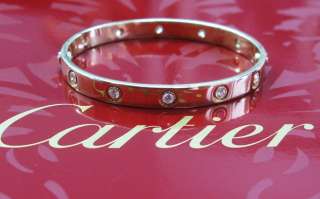 Cartier 18KT 10 Diamond Love Bracelet YG Sz 16 G93256  